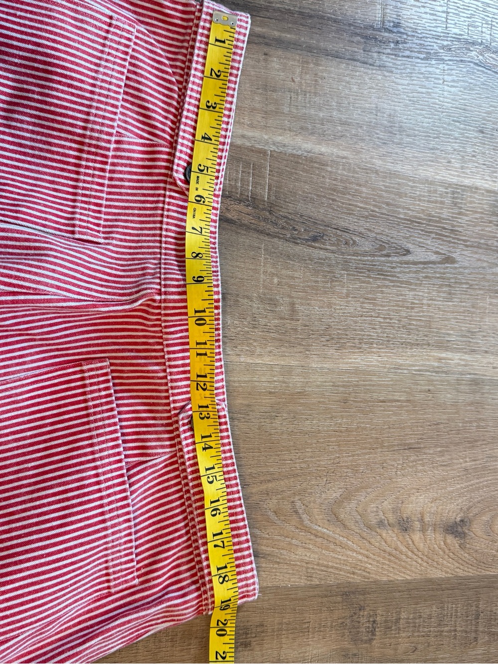 Sonderhaus Daphne Barrel Leg Red Striped Pants Artsy Scandi 100% Cotton XL - Picture 5 of 13